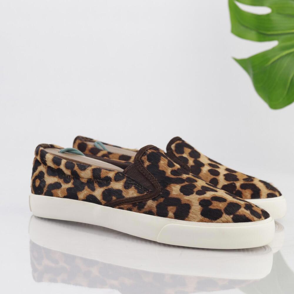LRL Ralph Lauren Womens Cedar Slip On Shoe Size 6 Brown Leopard Calf Hair Loafer